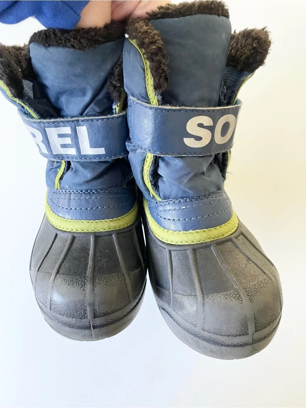 Sorel Snow Commander Snow Boots Navy Blue Green Black size 12C
